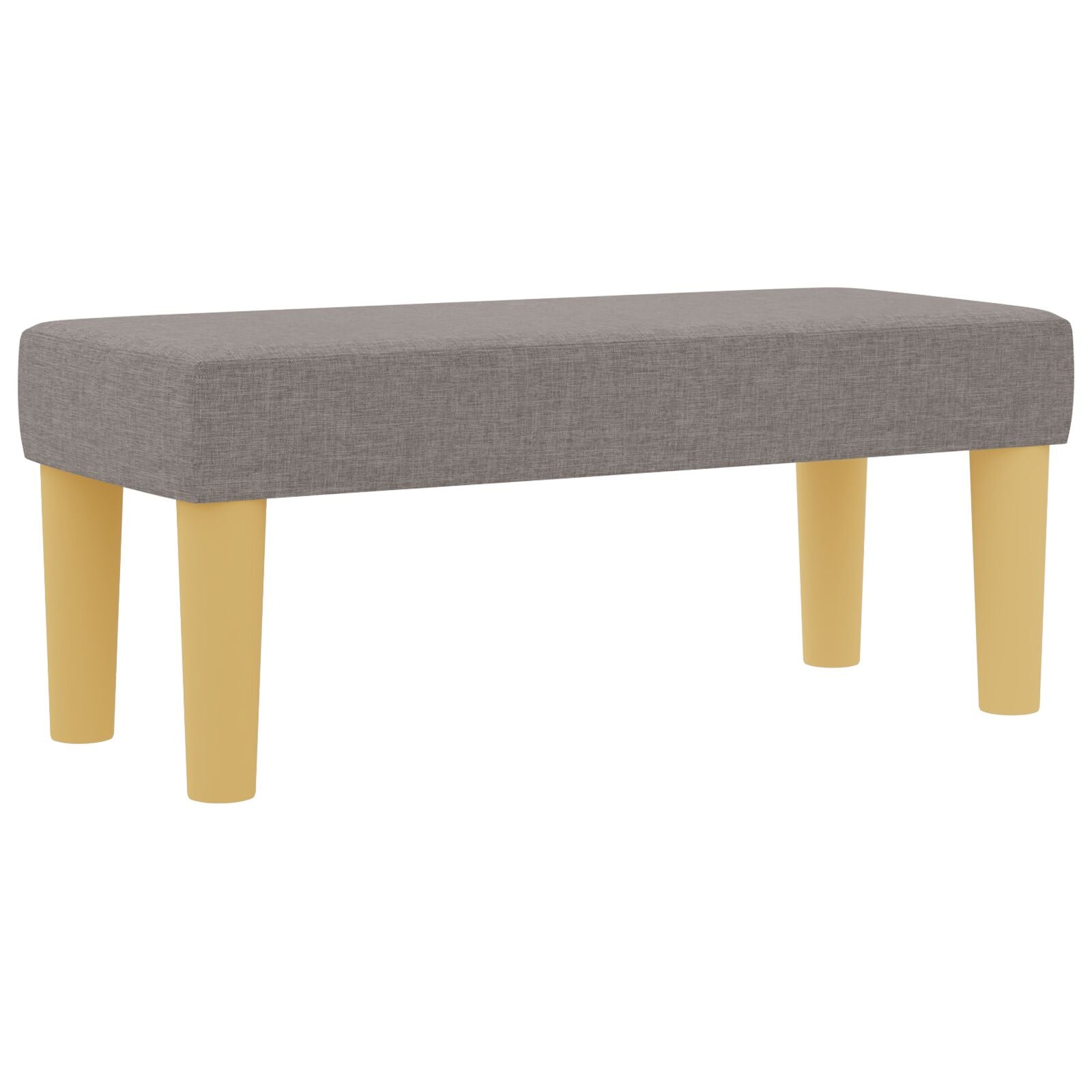 Box Spring Seng med Madras & Bænk Taupe 100x200 cm Stof
