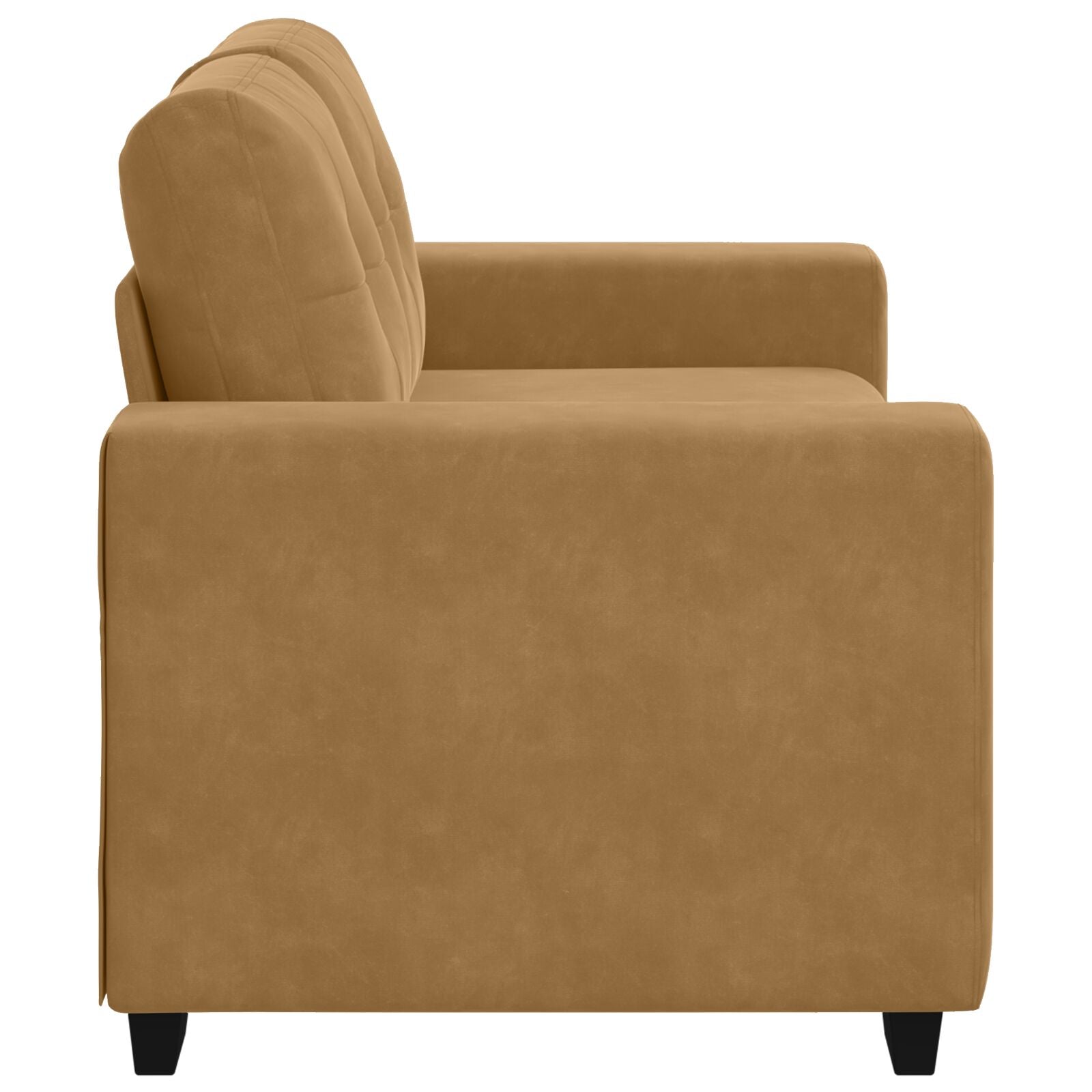 elskovssofa 120 cm fløjl brun