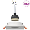 indbyggede spots 12 stk Firkant GU10 Hvid 91x91 mm