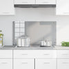 Køkken Backsplash Lys Grå 90x50x0.6 cm Hærdet Glas