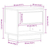 Sengebord Artisan Eg 45x34x46 cm Konstrueret træ