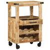 Køkkenvogn 55x40x80 cm Solid Groft Mangotræ