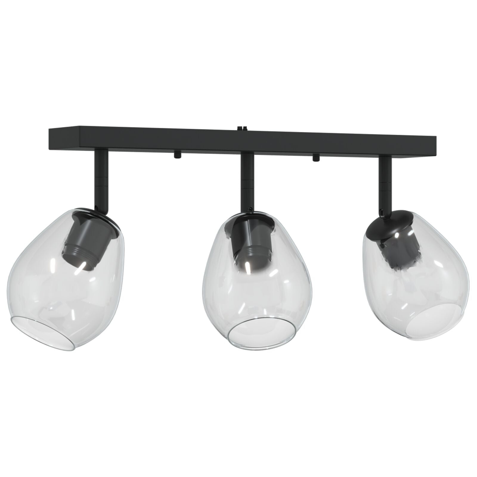 loftlamper med justerbar glaslampeskærm i anthracite, E27