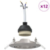 Lamper 12-Pak Sølv Metal 9 cm Indbygningslys Runde Moderne