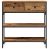 Konsolbord Gamle Træ 72,5x25x75 cm Ingeniørtræ & Stål