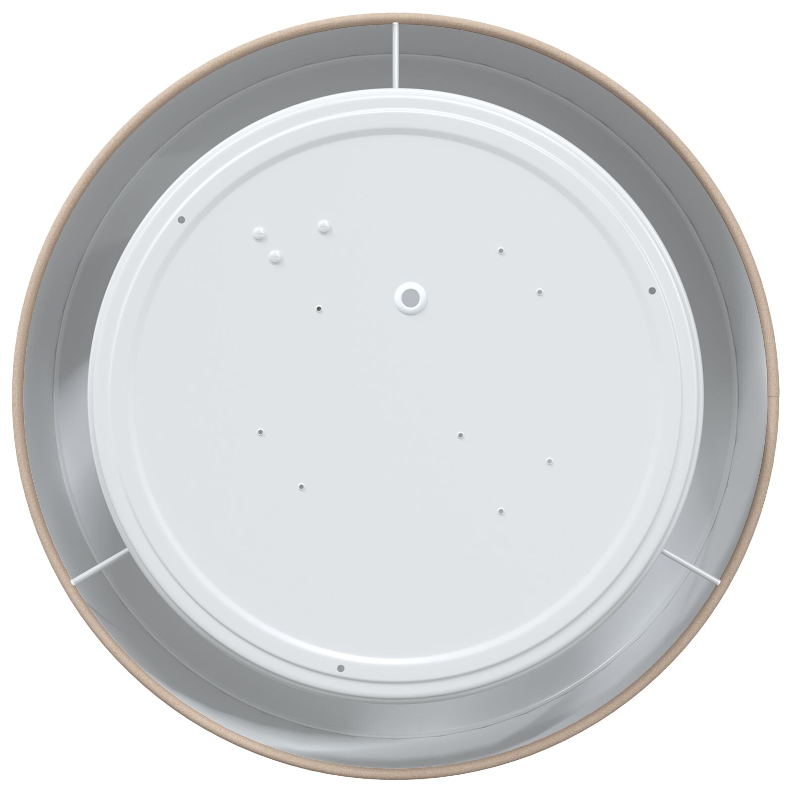 Loftlys Flush Mount Gråbrun 30 cm Stof E27