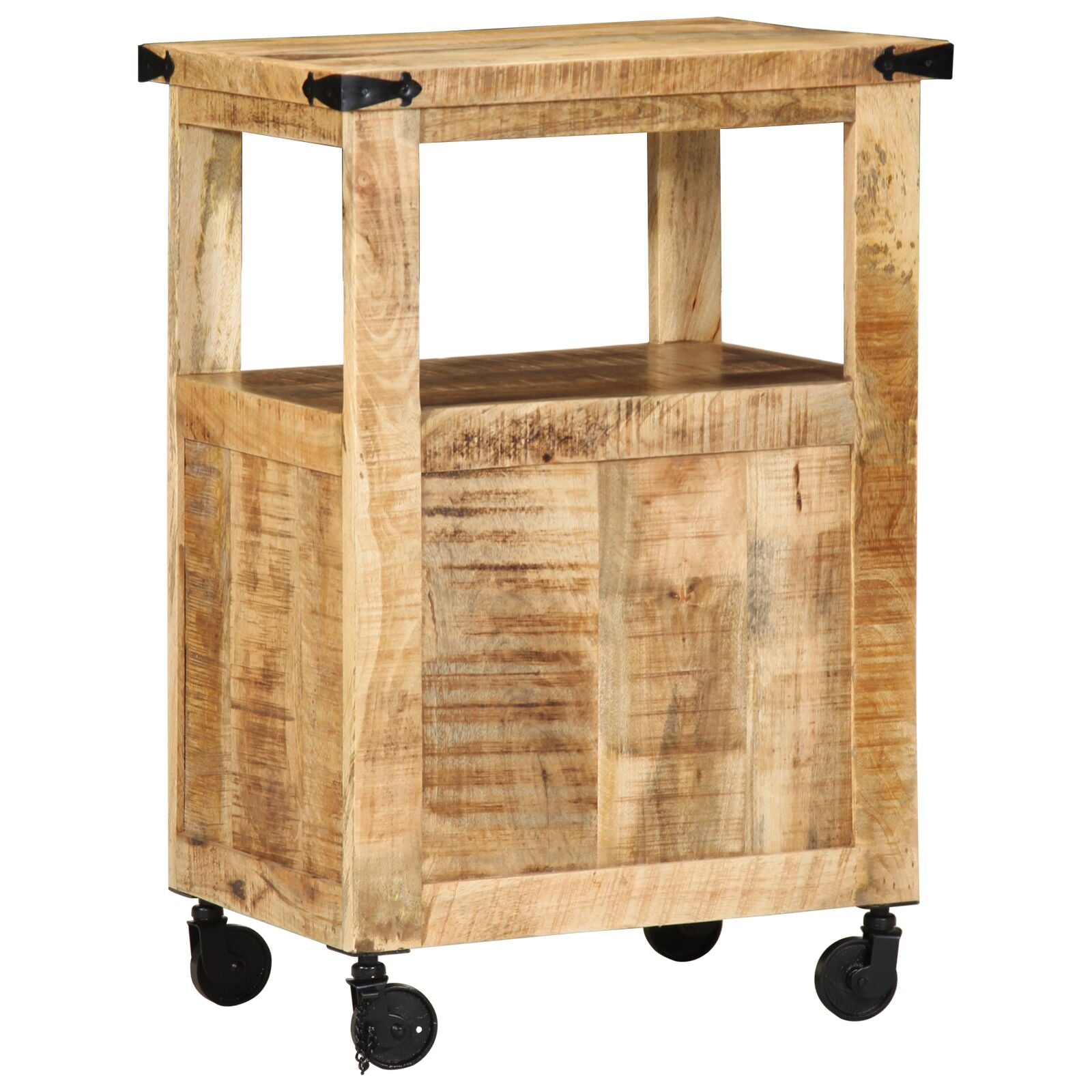 Køkkenvogn 55x40x80 cm Solid Groft Mangotræ