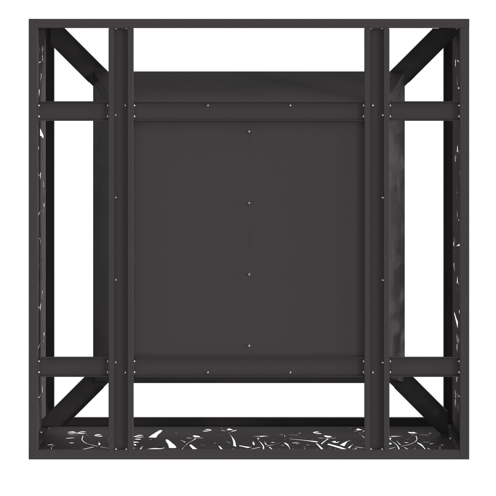 Fyrfadslys Sort 80x80x30 cm Stål