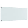 Køkken Backsplash Hvid 120x50x0,6 cm Hærdet Glas