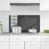Køkken Backsplash Mørkegrå 90x50x0,6 cm Hærdet Glas