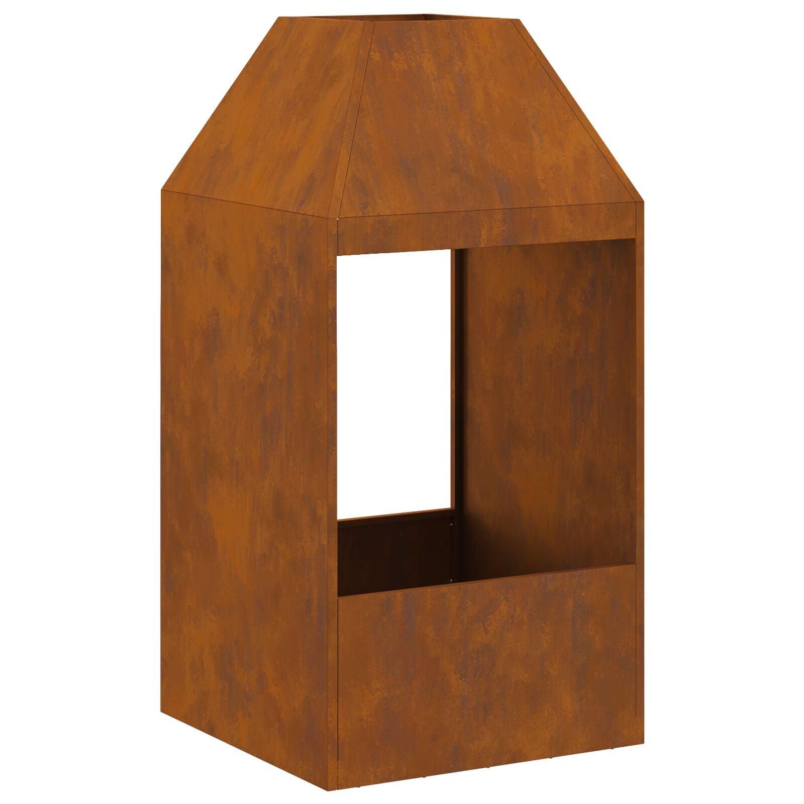 Brandovn 50x50x100 cm Vejrresistent Stål
