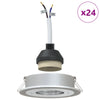 indbyggede spotlights 24 stk Runde GU10 Sølv Ø91 mm