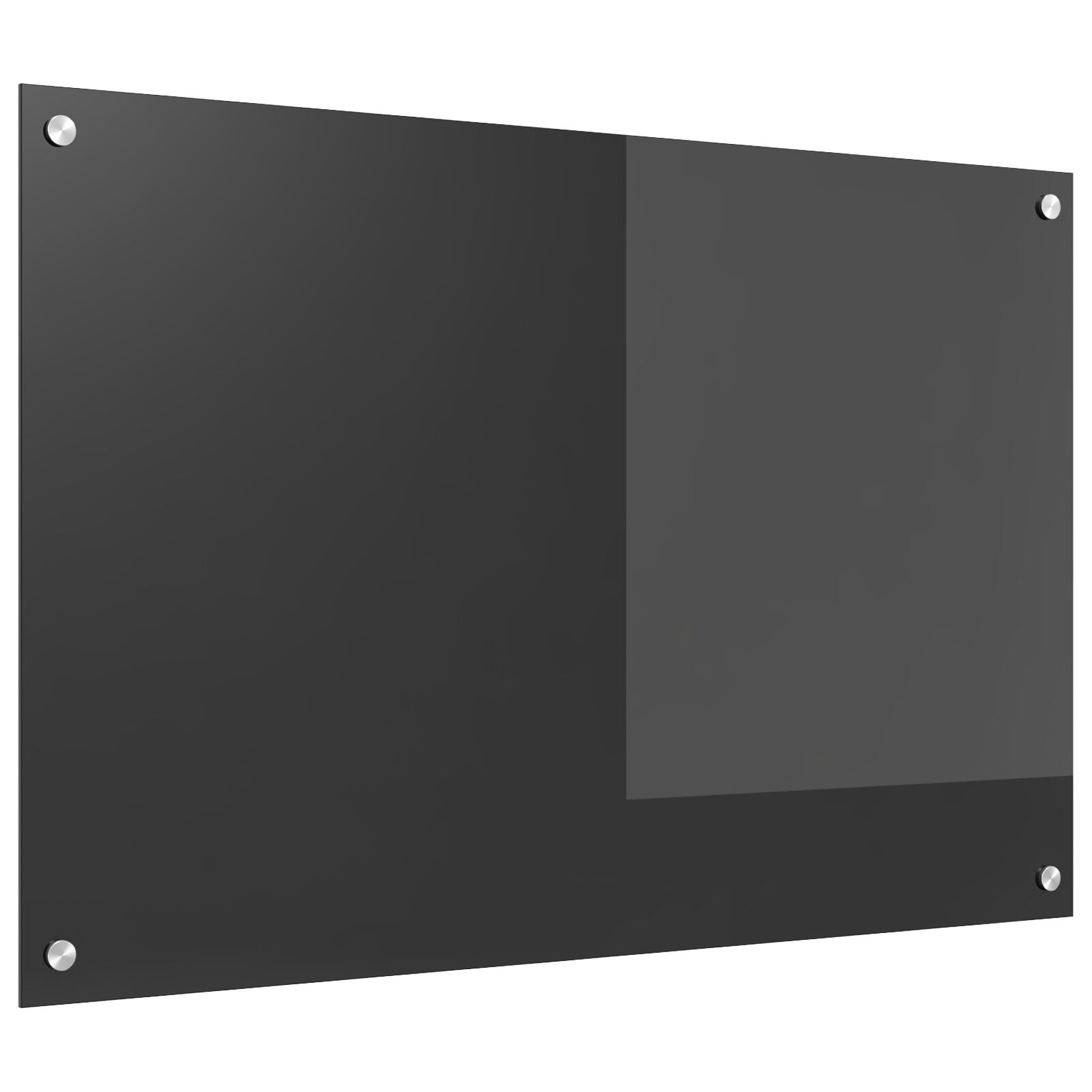 Køkken Backsplash Mørkegrå 90x60x0,6 cm Hærdet Glas