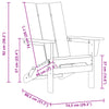 Foldbar Adirondack Stol Hvid 74.5 x 80.5 x 90cm Plastik