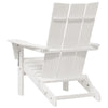 Foldbar Adirondack Stol Hvid 74.5 x 80.5 x 90cm Plastik