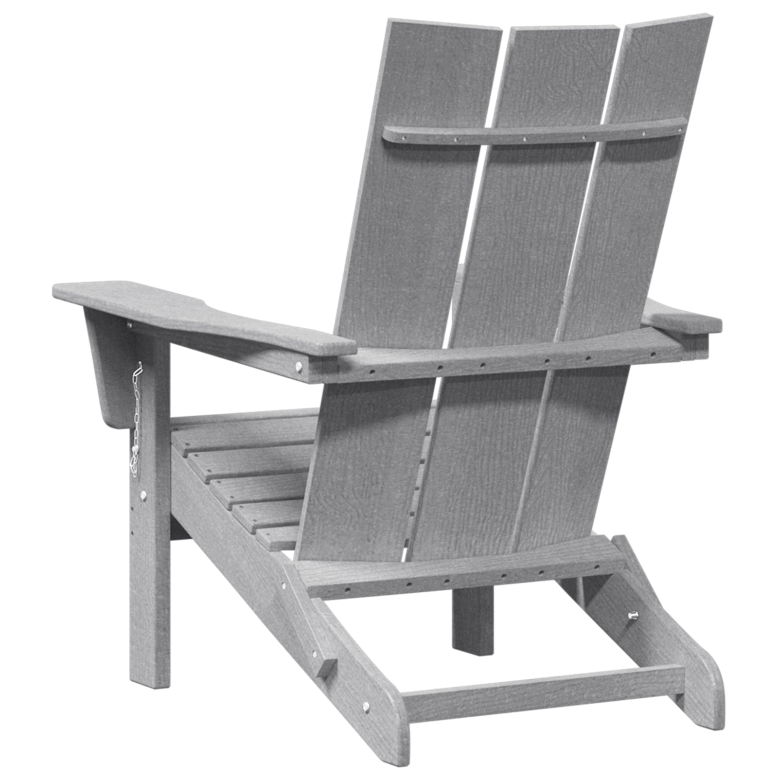 Foldbar Adirondack Stol Lysegrå 74.5 x 80.5 x 90cm Plastik