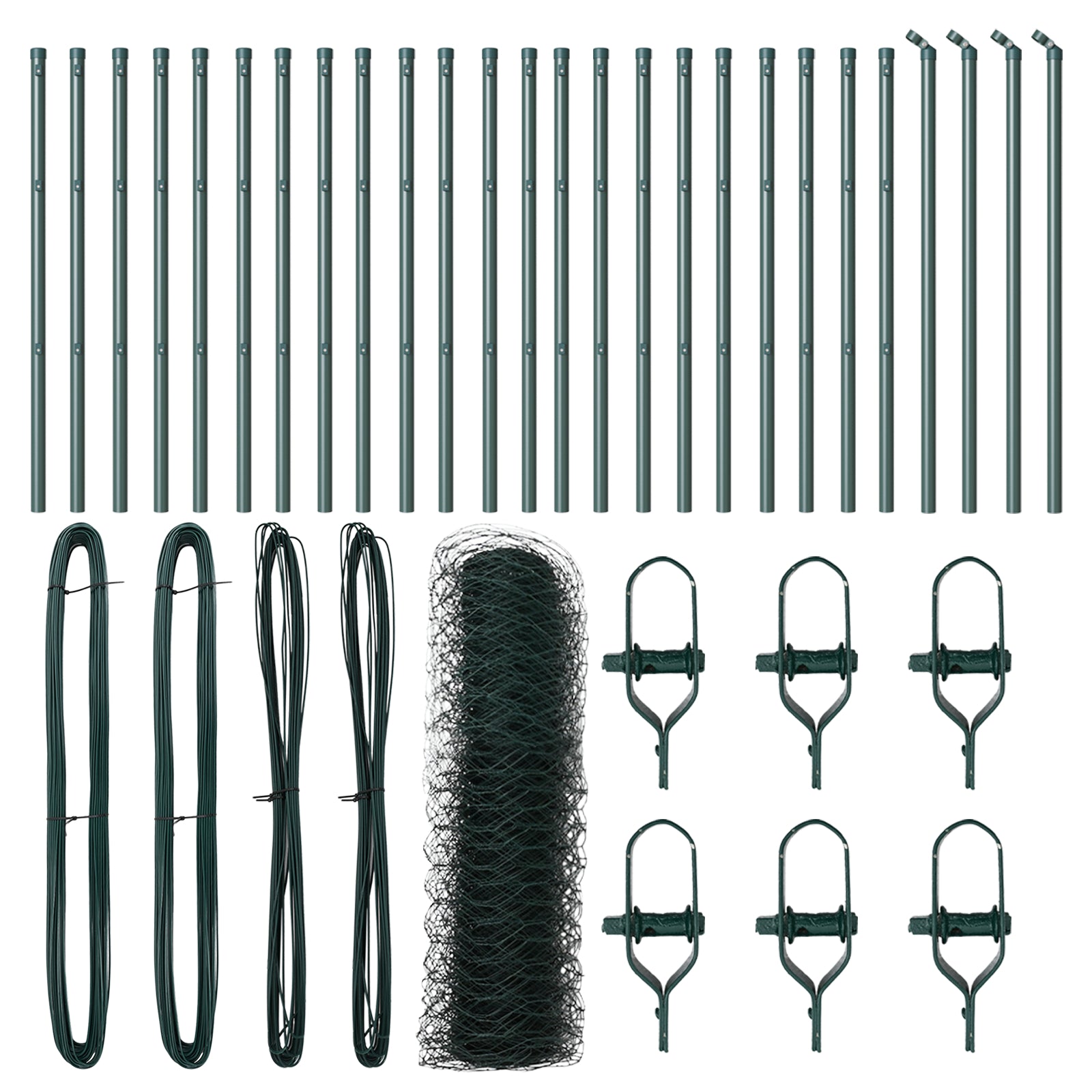 Hegnspæl Grøn 50 x 0,8 m (36 mm net) Stål og PVC