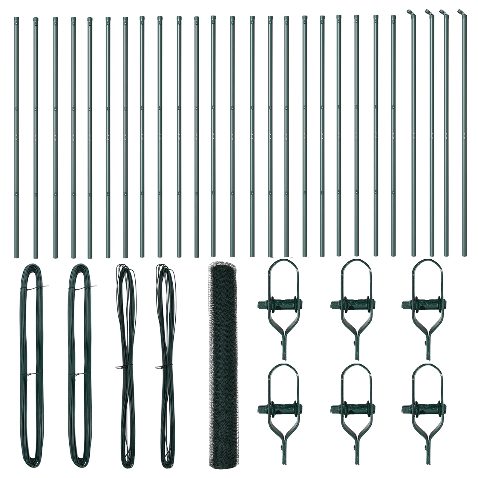 Hegnspæl Grøn 50 x 1 m (13 mm net) Stål og PVC