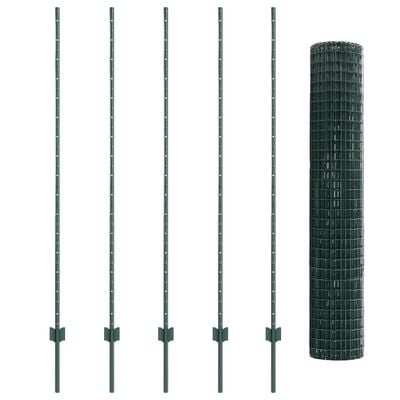 Hegn med post Grøn 1,5 x 10 m Stål