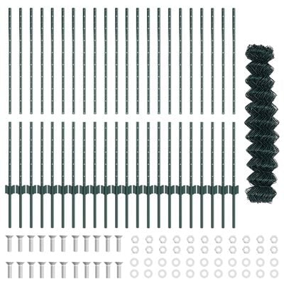 Hegn med post Grøn 1,2 x 25 m Stål og PVC