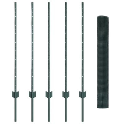 Hegn med post Grøn 1 x 10 m Stål