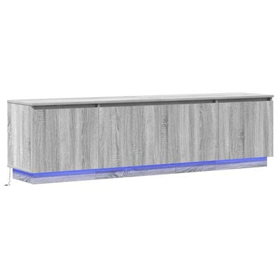 TV-skab med LED Grå sonoma-eg 180 x 38 x 49 cm Konstrueret træ