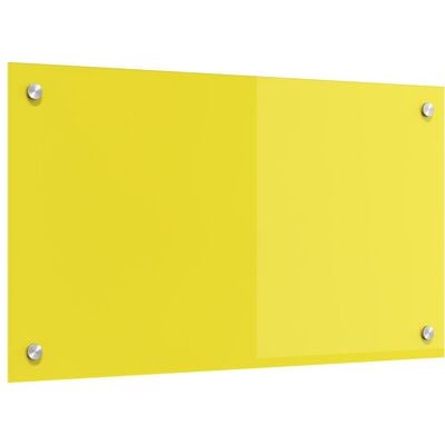 Køkken bagvæg Gul 70 x 40 x 0.6 cm hærdet glas