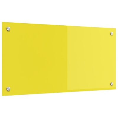 Køkken bagvæg Gul 80 x 40 x 0,6 cm hærdet glas