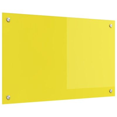 Køkken bagvæg Gul 80 x 50 x 0.6 cm hærdet glas