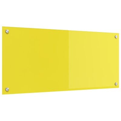 Køkken bagvæg Gul 90 x 40 x 0.6 cm hærdet glas