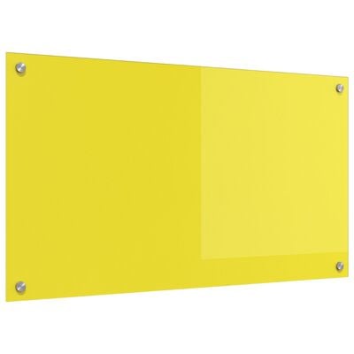Køkken bagvæg Gul 90 x 50 x 0.6 cm hærdet glas