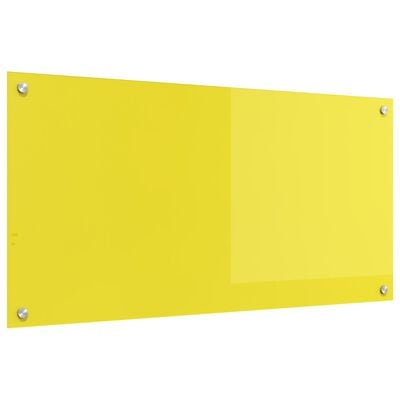 Køkken bagvæg Gul 100 x 50 x 0.6 cm hærdet glas