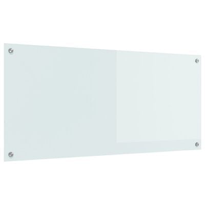 Køkken bagvæg Hvid 110 x 50 x 0.6 cm hærdet glas