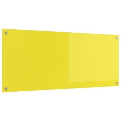 Køkken bagvæg Gul 120 x 50 x 0.6 cm hærdet glas