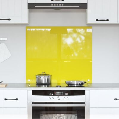 Køkken bagvæg Gul 70 x 60 x 0.6 cm hærdet glas