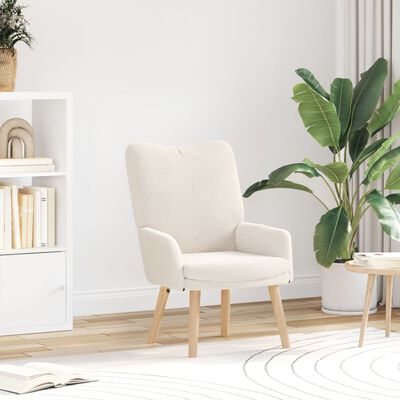 Afslappende stol Creme 63 x 67 x 94 cm Stof