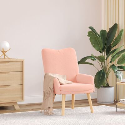 Afslappende stol Lyserød 63 x 67 x 94 cm Stof