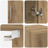 Slim opbevaringsskab artisan eg 30 x 42.5 x 225 cm