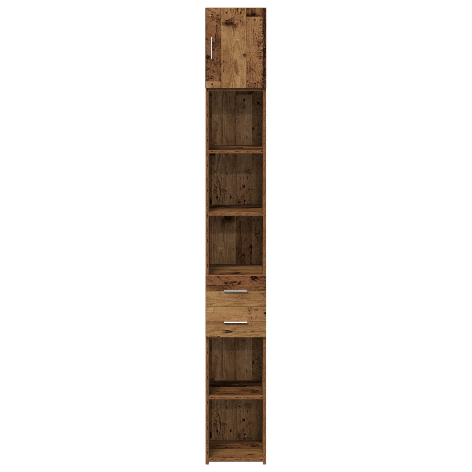 Slim opbevaringsskab med skuffe Gammelt træ 30 x 42.5 x 225 cm