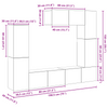 TV-møbelsæt 7 pcs Gammelt træ 80 x 30 x 30 cm Konstrueret træ