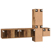 TV-møbelsæt 5 pcs Gammelt træ 181 x 30 x 120 cm Konstrueret træ