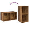 TV-møbelsæt 4 pcs Gammelt træ 37 x 35 x 72 cm Konstrueret træ