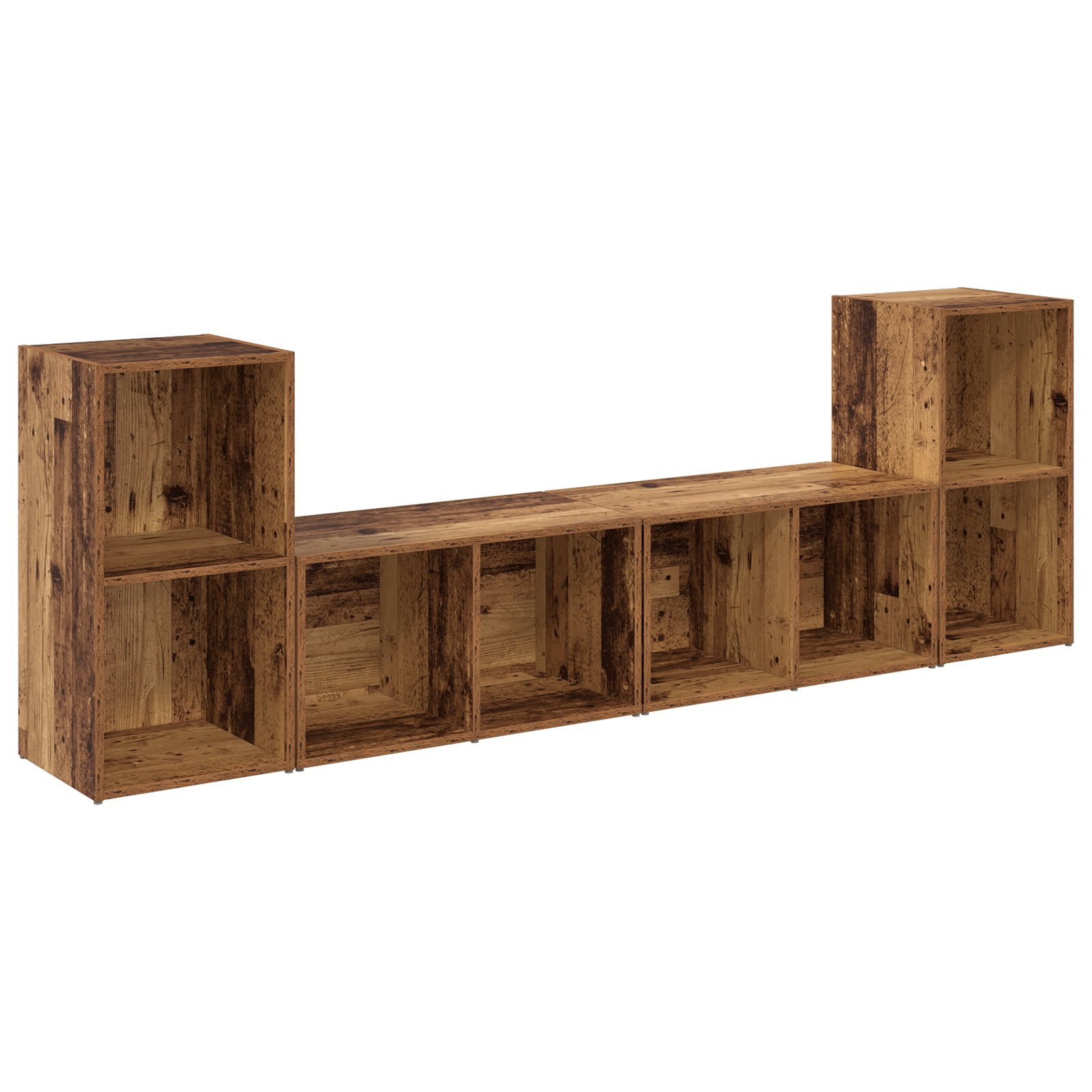 TV-møbelsæt 4 pcs Gammelt træ 37 x 35 x 72 cm Konstrueret træ