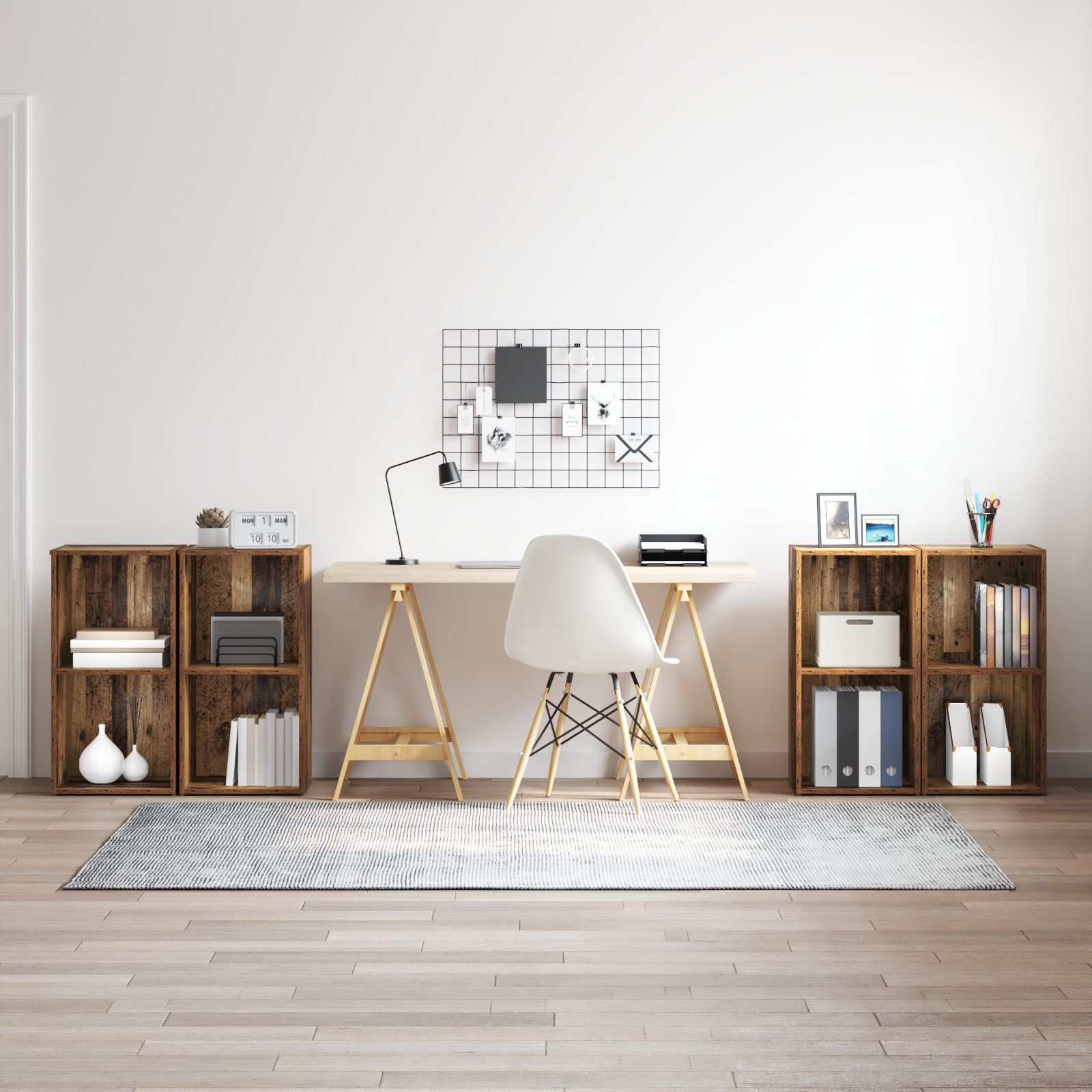 TV-møbelsæt 4 pcs Gammelt træ 37 x 35 x 72 cm Konstrueret træ