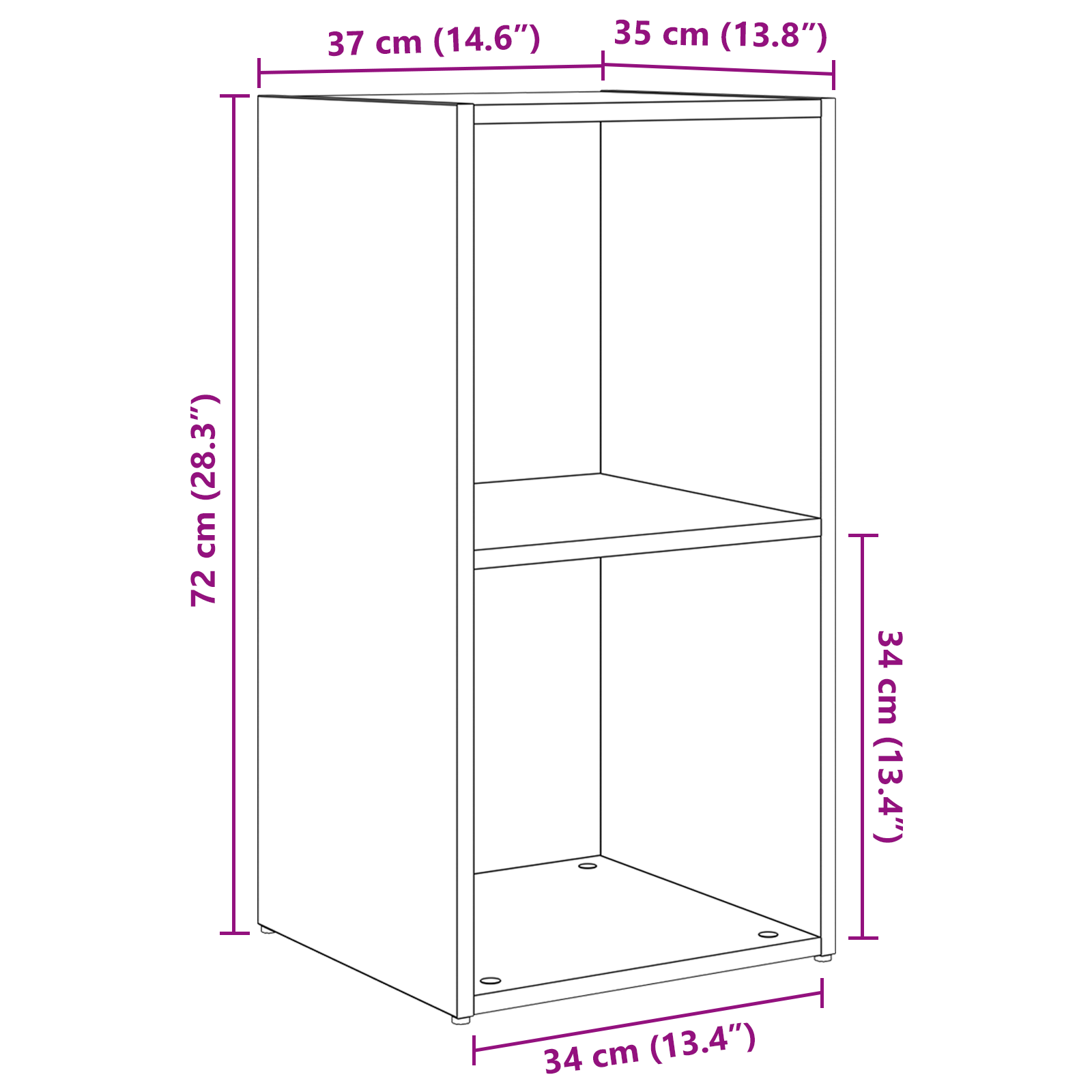 TV-møbelsæt 4 pcs Gammelt træ 37 x 35 x 72 cm Konstrueret træ