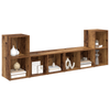 TV-møbelsæt 4 pcs Gammelt træ 37 x 35 x 72 cm Konstrueret træ