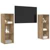 TV-møbelsæt 2 pcs artisan eg 107 x 35 x 37 cm Konstrueret træ
