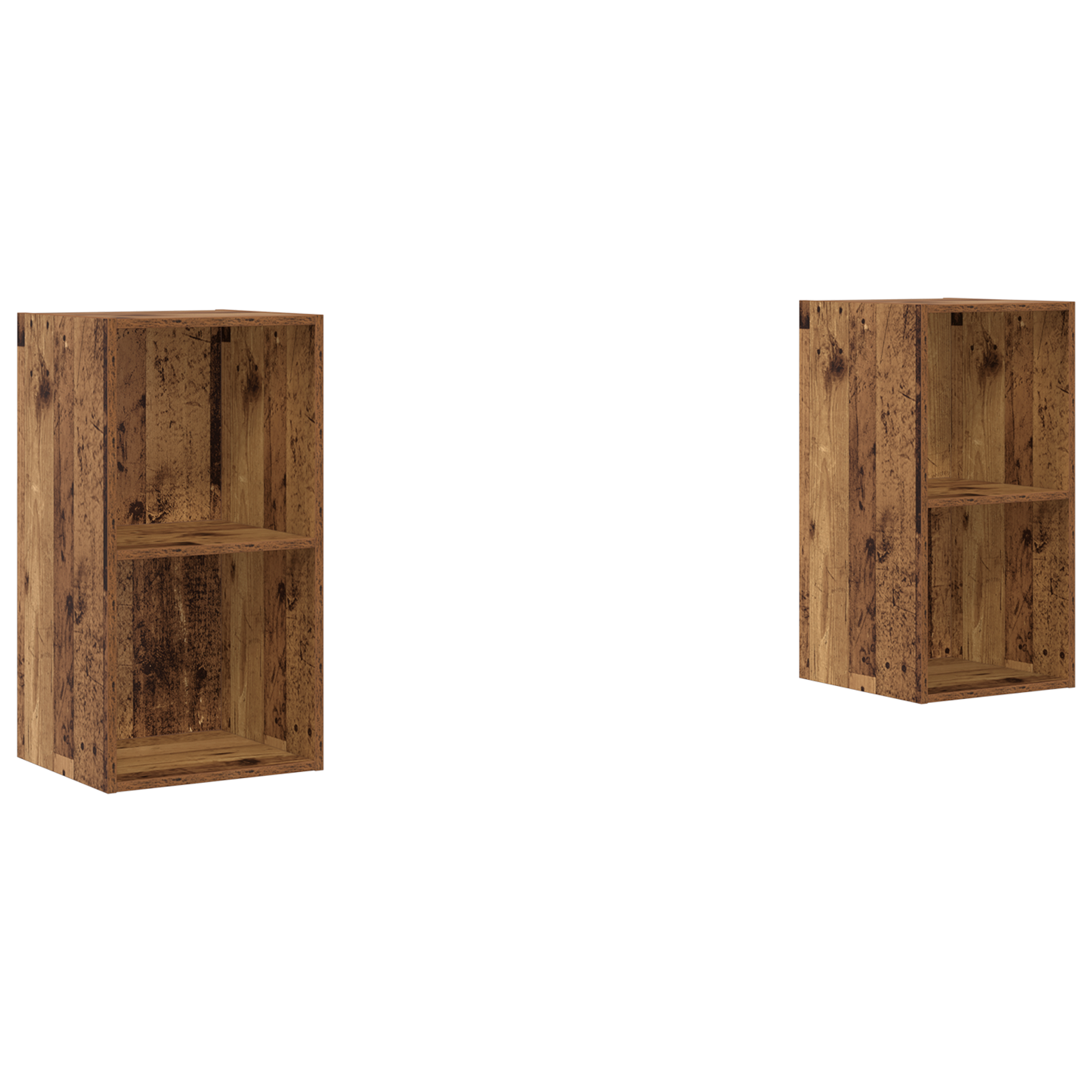 Væg TV Skab 2 pcs Gammelt træ 37 x 37 x 72 cm Konstrueret træ