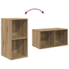 Væg TV Skab 2 pcs Artisan egetræ 37 x 37 x 72 cm