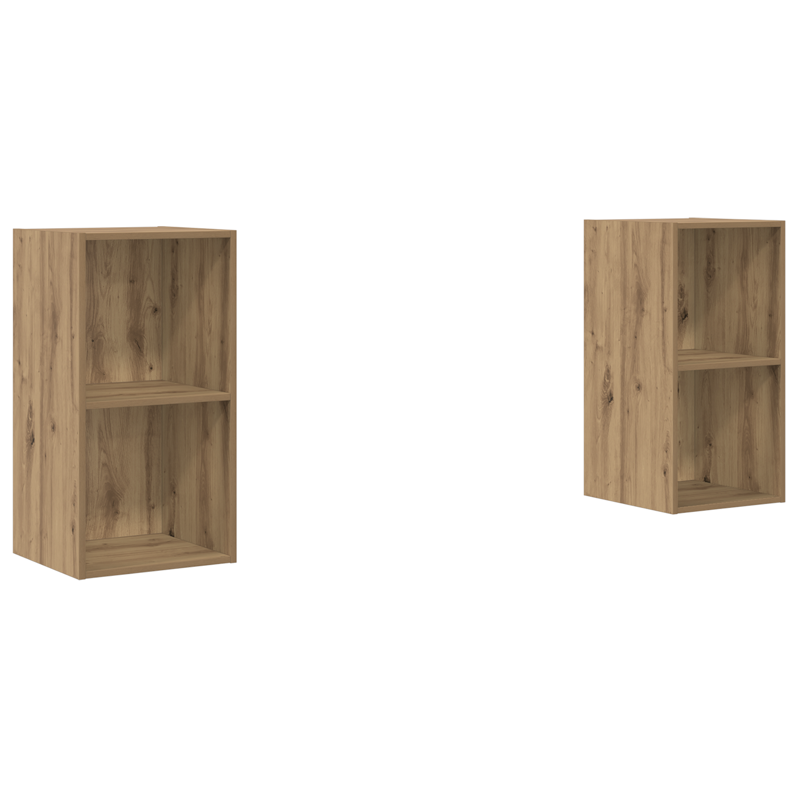 Væg TV Skab 2 pcs Artisan egetræ 37 x 37 x 72 cm